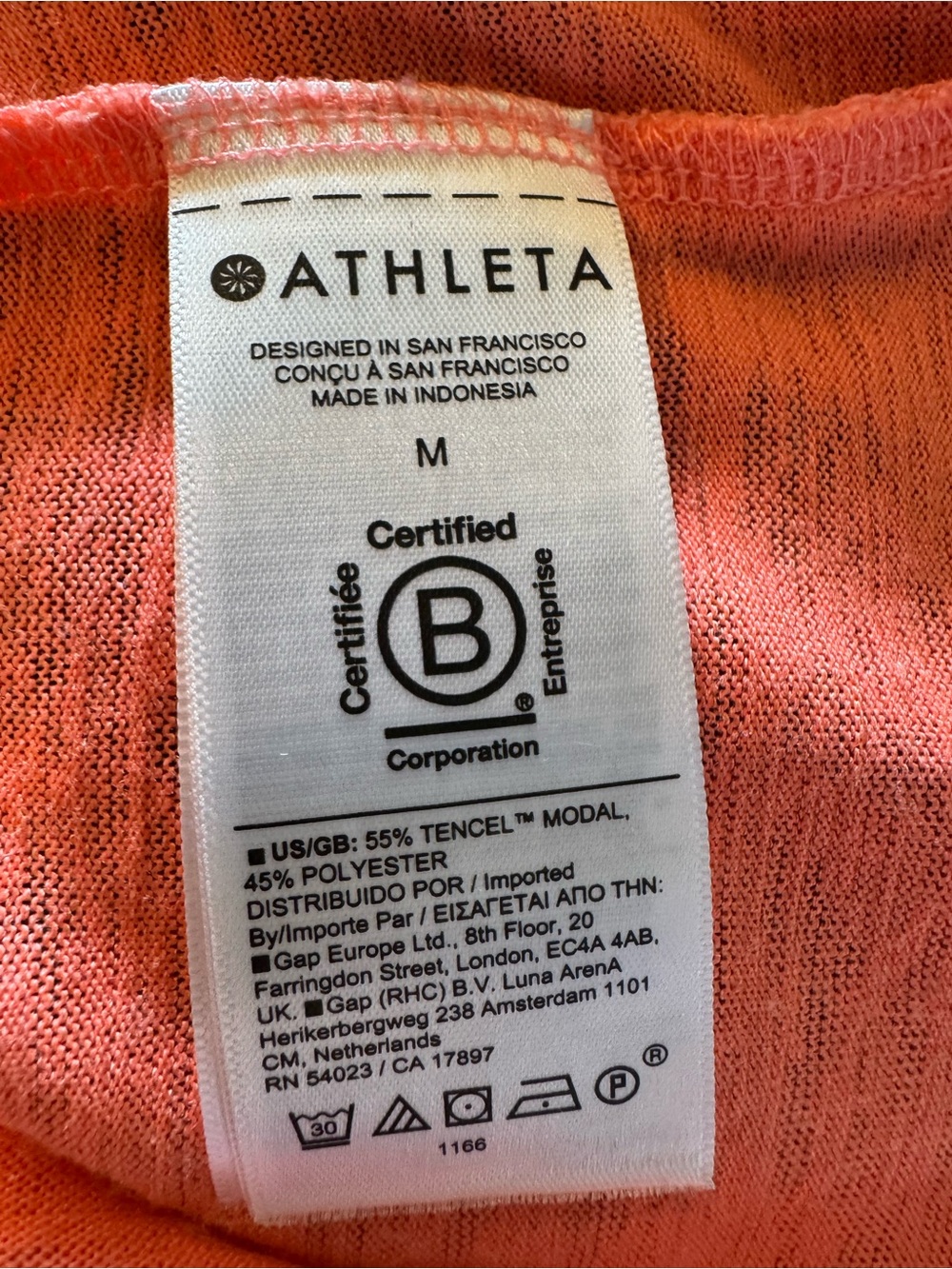 Athleta sunset glow v Beck breezy beachy colorful tee size Medium - Picture 8 of 9